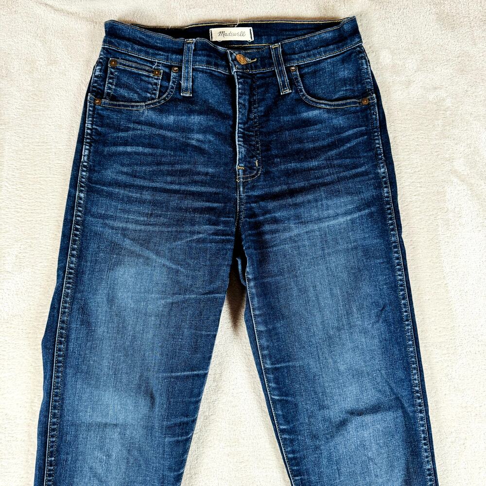 Madewell Jeans Women 27 Tall Medium Wash Blue Denim 10" High Riser Skinny Skinny